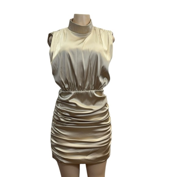 Rare London.   Cream Mini Dress - Picture 5 of 14